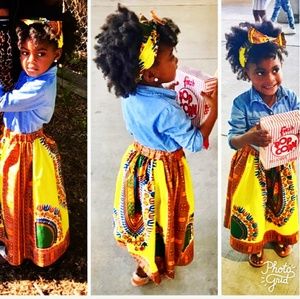 African print skirt for your princess & Head Band